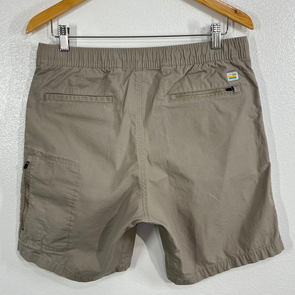 VUORI Ripstop Climber Shorts Cargo Mens Medium Sesame Beige Elastic Drawstring - Picture 3 of 9